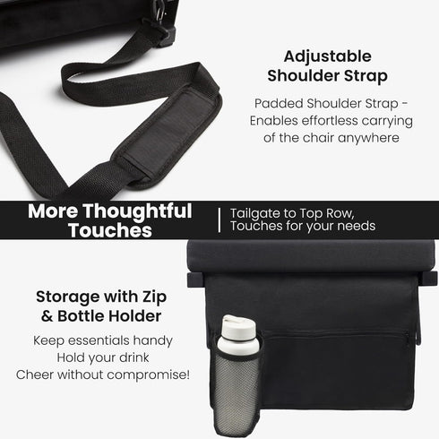 Stadium Seats with Back Support, Portable Bleacher Chairs with Back and Cushion, Thick Padded Bleacher Seat