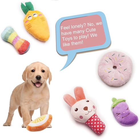 9 Pack Small Dogs Puppy Squeaky Dog Toys, Cute Variety Colors for Small Dogs to Bite Anytime