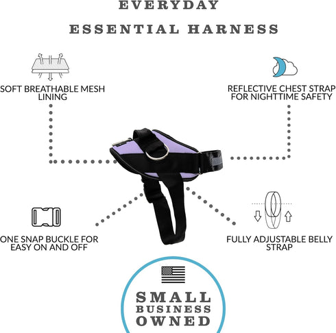 ShawnCo Essential Dog Harness, No-Pull Pet Vest with 3 Leash Clips for Easy Walking and Training