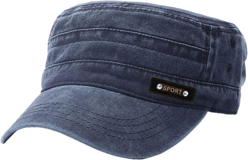 YOLAI Casual Men Womens Fashion Cotton Flat Top Hat Outdoor Hat Sun Visor