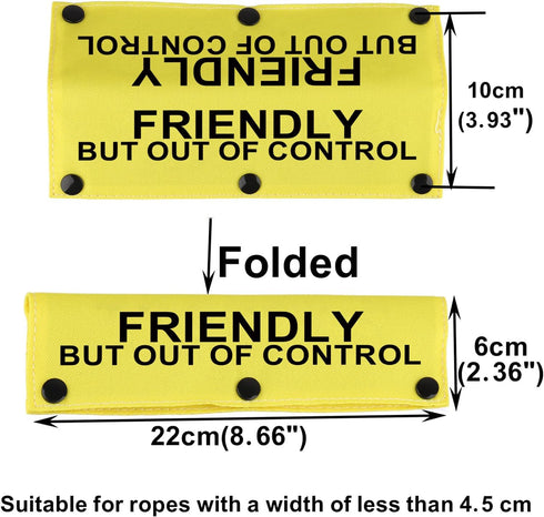Funny Dog Leash Sleeve, Friendly But Out of Control Wrap Sleeve, Pet Birthday Gift (Out of Control-YE Sleeve)