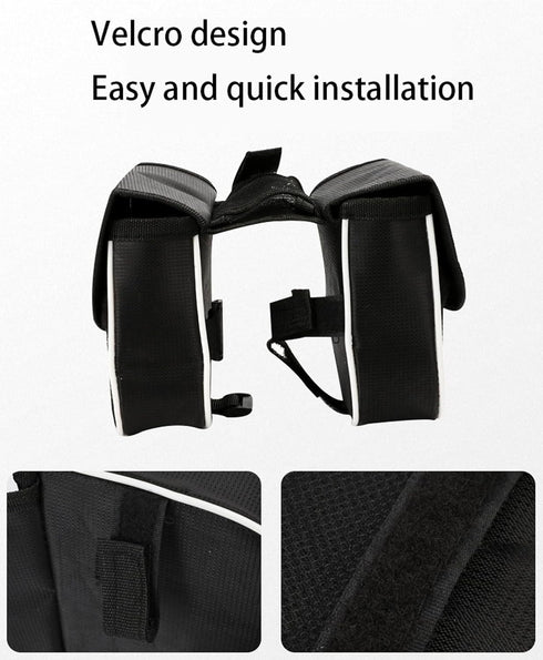 Waterproof Bicycle Storage Bags, Reflective Phone Mount Top Tube Bag for iPhone and Samsung Galaxy