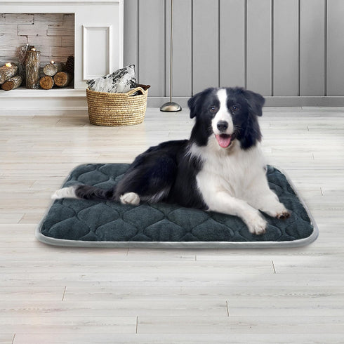 furrybaby Dog Bed Mat Flat Crate Mat, Anti-Slip Bottom Machine Washable Pet Kennel Pad for Dog Sleeping (L 42x28'',