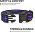Mile High Life Reflective Dog Collar, Nylon Pet Collars with Buckle, Purple for Small Dogs (X-S)