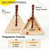 2 pack 3 Portable Hangboard Rock Climbing, Triangular Wooden Climbing Fingerboard with Multi-Depth Pockets, Finger