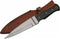 SZCO Supplies 9.25" Horn Handle Spear-Point Boot Knife with Sheath, Black, Model DH-8021HN