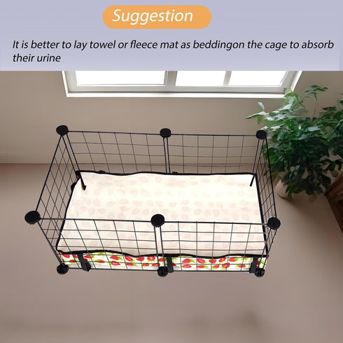 JOGEPEYO Chinchilla 1x2(12x24 inches), Guinea Pig Cage LinerWashable Waterproof Oxford Cloth Cage Liners for Small