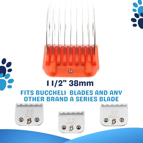 38MM - 1 1/2" Animal Clipper Guard Attachment - Not Compatible with 5-in-1 Blade for A5 Series Clippers