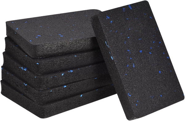 uxcell Treadmill Mat-4.7"x3.2" Exercise Equipment Mat for Floor Protection and Sound Reduction, Black Blue