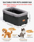 9lbs BurgeonNest Center Console Dog Car Seat for Small Dogs up to - Sturdy Metal Frame Anti-Collapse Pet Booster Seat