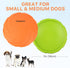 PrimePets Dog Frisbees, 2 Pack, 7 Inch Durable Flying Discs for Water, Pool, and Beach (Orange and Green)