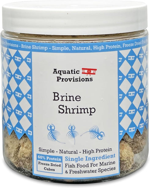 Freeze Dried Brine Shrimp Cubes 0.88 oz, Fish Food for Freshwater and