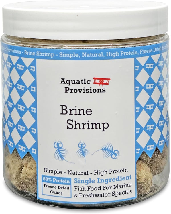 Freeze Dried Brine Shrimp Cubes 0.88 oz, Fish Food for Freshwater and