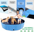 CACSPS 55" 12" Swimming Foldable Dog Pool, x Kiddie Pool with Hard Plastic, Non-Slip Dog Bath Tub for Outdoor Backyard