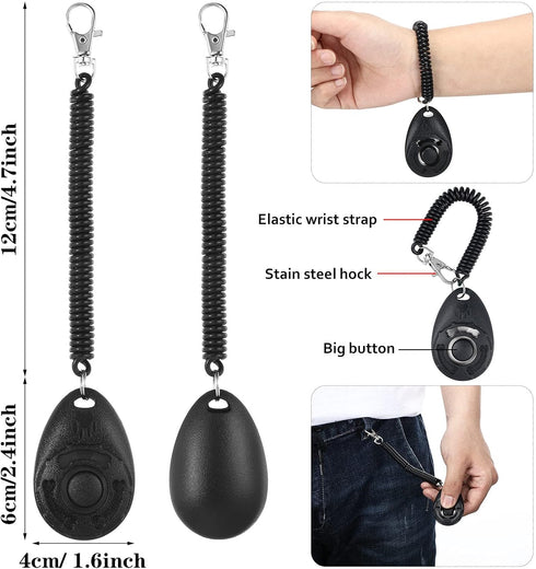 Frienda 9 Pieces Dog Training Clicker with Wrist Strap for Behavioral Training Dogs Cats Birds