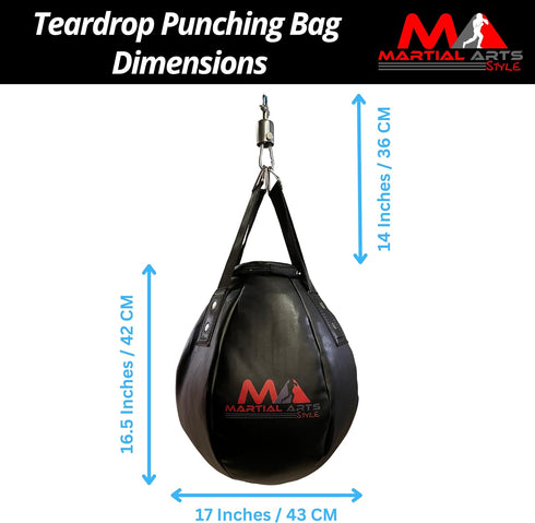 MMA Wrecking Ball Punching Bag, Professional Boxing Teardrop Body Snatcher Bag for Training Kickboxing Muay Thai, Round