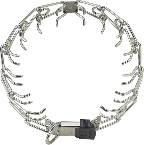 Herm Sprenger Stainless Steel Prong Dog Collar with ClicLock Buckle - Ultra-Plus Training Pinch Collar for Small Medium
