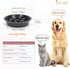 Dog Slow Feeder Bowl JASGOOD, Reduce Slip Puzzle Bowl for Raised Pet Feeders, Dark Gray, Fit Opening 7.5"-8"