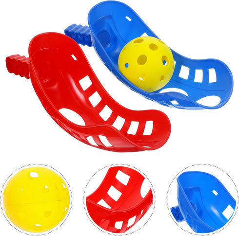 Scoop Ball Game, Plastic Toss and Catch Toys for Kids, Outdoor Indoor Activities for Fun