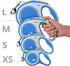 Flexi Comfort Tape Grey & Blue 3m Retractable Dog Leash for Dogs up to 12kgs/26lbs (Extra Small)