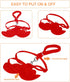 Duck Walking Harness and Leash, Adjustable Rope for Chicken Duck Outdoor Training, Pet Poultry Hen Cock (S, Red)