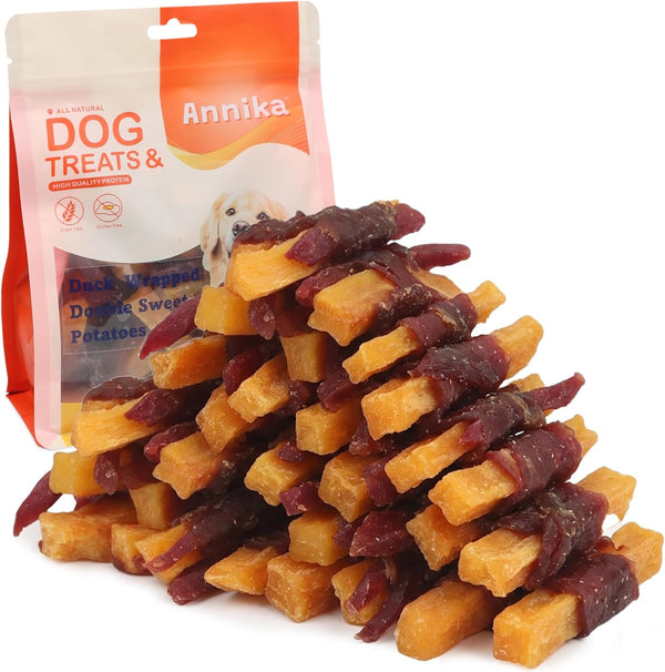 Annika Duck & Sweet Potato Wrapped Dog Treats Healthy Low Fat, High
