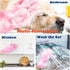 Sene Pet Grooming Gloves, Silicone Bathing Supplies for Dogs and Cats, High Density Teeth Scrubber (Pink)