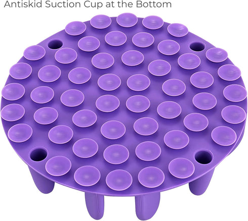 Slow Feeder Dog Bowl Insert,Doweiss Silicone Slow Feeder for Dog Cat Puppy Pet with Stong Suction Cups for Dog Bowls Slow Eating Bowls (Large, Purple)