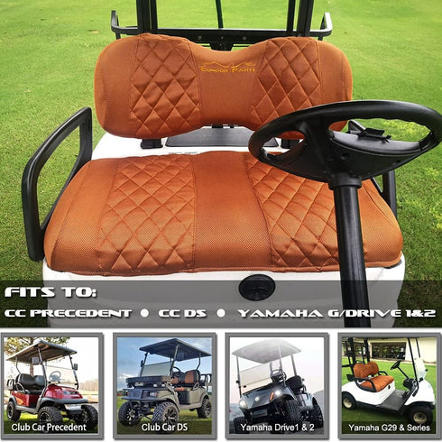 Golf Cart Seat Covers for Club Car Precedent, DS and Yama Golf Carts, Breathable Washable Polyester Mesh Cloth