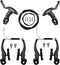 V-Type Bike Brake Set, Complete Universal Front and Rear MTB Brake, Includes Cables, Wrenches