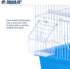 Prevue Pet Products Flat Top Economy Cage, Blue Plastic Base, for Parakeet and Small Birds