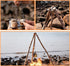 Hand Auger Wrench Survival Tools - Scotch Eye Wood Drill Bit for Camping, Portable Tripod with Adjustable Chain