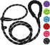 6 FT Heavy Duty Dog Leash with Comfortable Padded Handle, Reflective Threads for Small Medium Large Dogs (Black)