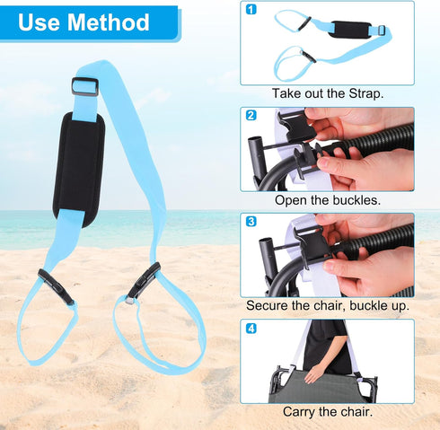 Backpack, PATIKIL Carrying Beach Chair Straps, Adjustable Beach Chair Straps Shoulder Carrying Straps for Folding Chair
