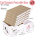 5 Packs in 1 Cat Scratch Pad with Box, Reversible Durable Cardboard Scratcher for Cats to Rest and Grind Claws