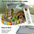 Hamiledyi Hermit Crab Platform with Ladder Climbing Toys Hermit Crab Climbing Wall Shelf Habitat Reptile Tank Decor