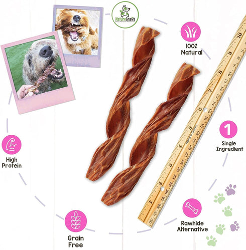 Nature Gnaws - Beef Jerky Springs for Dogs - Premium Natural Beef Gullet Sticks