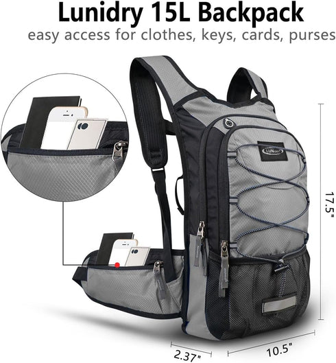 Insulated Hydration Pack Backpack, 3L BPA Free Leak-Proof Water Bladder, Keeps Liquids Cool for Up to 5 Hours