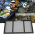 Portable Outdoor Folding Table, Camping Table with Aluminum Top & Mesh Layer, Light Metal Grill for BBQ