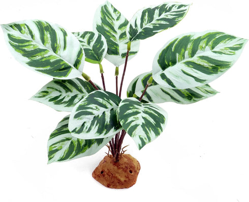 JIHAQUA Reptile Artificial Plants, Terrarium Decorations, Amphibian Habitat Hideout Plastic Plants, Green Vines