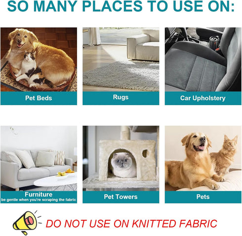 Pet Hair Removal Tool, Deep Cleaning Fur Removers for Clothes, Couch, Car Mat, and Rugs