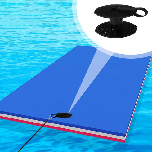 Lyreh Grommet Floating Water Mat Tether Kit, Plastic Premium Portable Floating Mat Straps Tether Rope Kit Practical