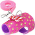 CheeseandU Small Pet Outdoor Walking Harness Vest and Leash Set with Cute Bowknot Decor for Rat Ferret