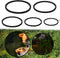5pcs Aquarium Floating Plant Rings, 5 Sizes Foam Fish Feeding Rings for Keeping Floating Plants in Place, Black