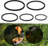 5pcs Aquarium Floating Plant Rings, 5 Sizes Foam Fish Feeding Rings for Keeping Floating Plants in Place, Black