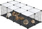 PETKNOWS 21 Panels Small Animal Playpen, Guinea Pig Cages with Doors and