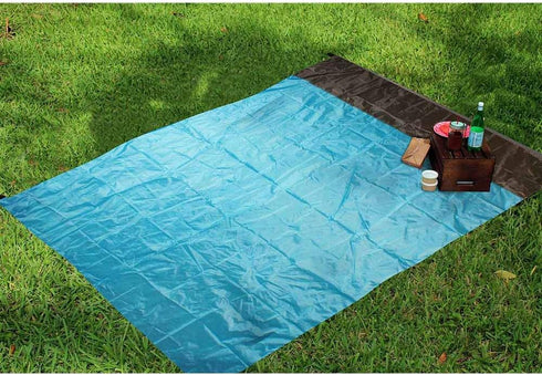 GIVERARE Sandfree Beach Blanket, Waterproof Picnic Blanket, Quick Drying Family Mat with 4 Stakes & 4 Pockets