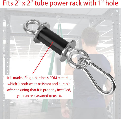 2PCS 1" Ertuohg Power Rack Attachments, Heavy Duty Squat Rack Attachments, Power Rack Shackle Band Attachment