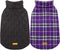 Kuoser Waterproof Dog Coat, Adjustable XL Jacket for Extra Large Dogs, Reversible Cozy Winter Apparel, Purple