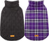 Kuoser Waterproof Dog Coat, Adjustable XL Jacket for Extra Large Dogs, Reversible Cozy Winter Apparel, Purple